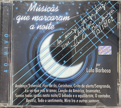 Cd Músicas Que Marcaram A Noite 2 Lula Barbosa