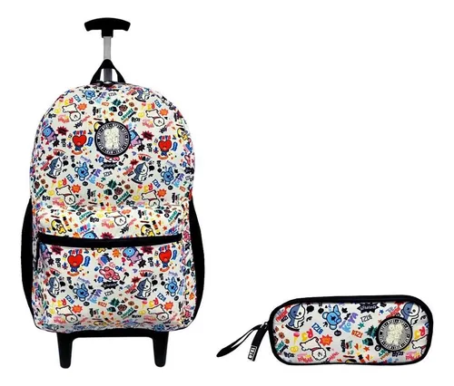 Mochila mochila Clio Style Mochila rodinhas bts universit ria
