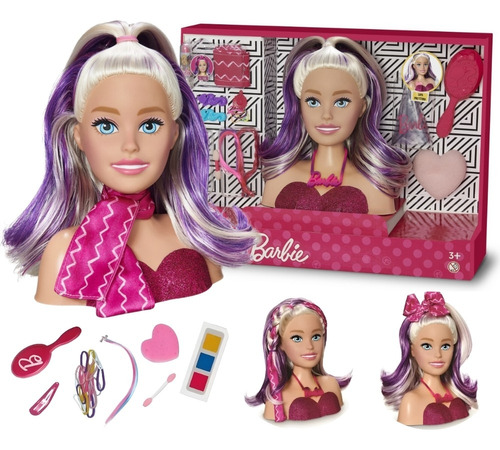 Boneca Barbie Busto - Pupee - Para Pentear - Veja O Video