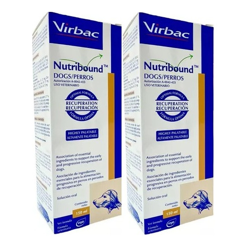 Paquete De 2 Piezas Para Perro Nutribound Perro 150ml Virbac