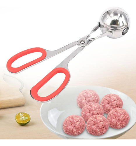 2 Pinzas Para Hacer Albóndigas, Cuchara Para , Pastel Rojo