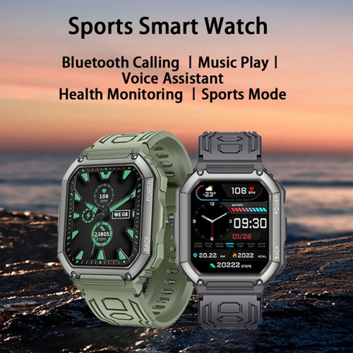 Reloj Inteligente Deportivo Negro Con Podómetro Impermeable