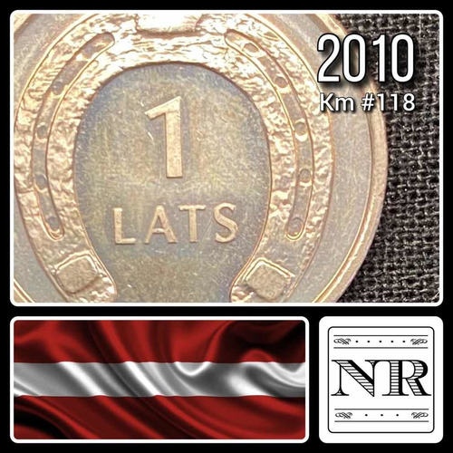 Letonia 1 Lats - Herradura - Año 2010 - Km # 118