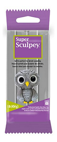 Sculpey Super 1lb Una Libra, Gris