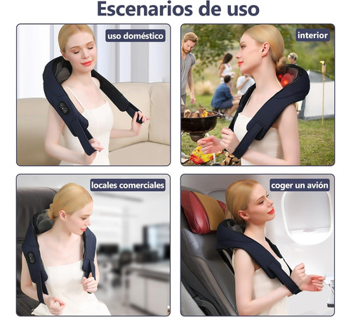 Masajeador De Espalda 4d Y Cuello Alivio Del Dolor Muscular