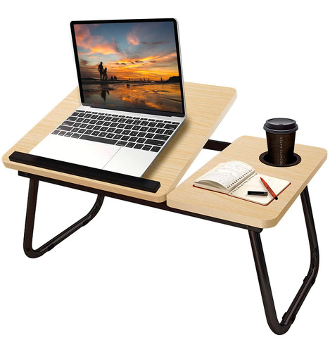 Mesa Plegable Cama Desayuno Notebook Reclinable Portavaso Ax