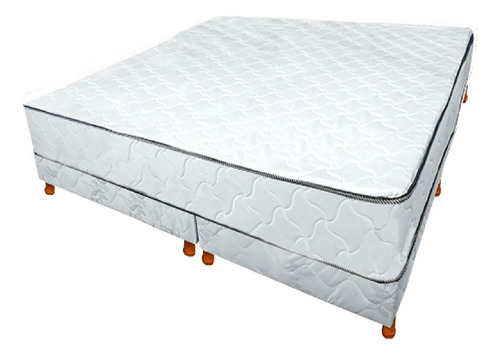 Colchón Y Sommier King Pillow Top! Somier Resorte Somier Color Blanco