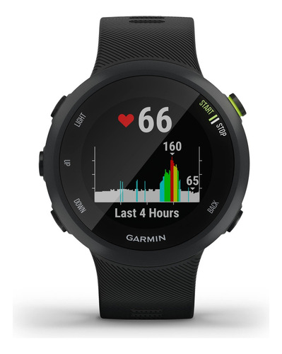 Smartwatch Garmin Forerunner 45 1.04" caja 42mm  negra, malla  negra de  silicona