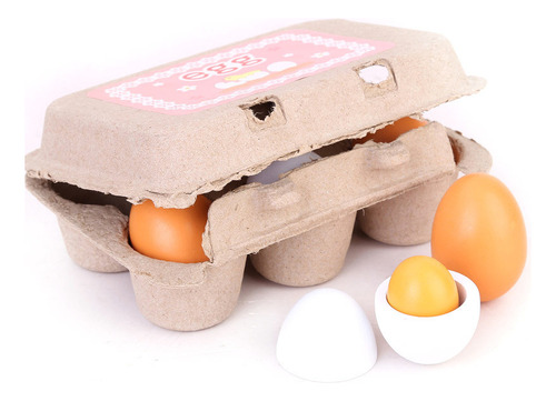 Juguetes De Madera Con Forma De Huevos De Simulación Para Ni
