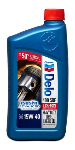 Aceite Chevron 15w40 1 Lt Delo 400 Sde Ck4 Mineral. Diesel
