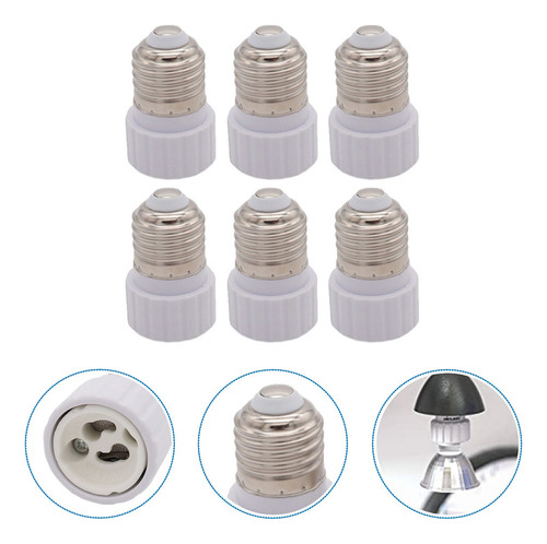 Bombilla Led E27 Gu10, Adaptador Y Conector Convertidor, 6 U