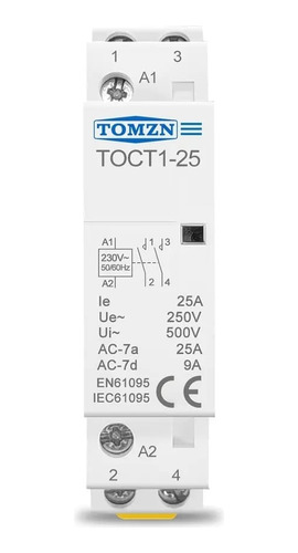 Contactor Relevador 25a 2 Fases 110v / 220v Motor Bomba Din