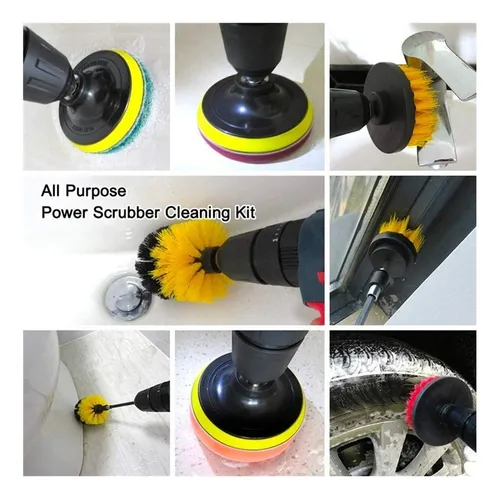 Kit De 3 Cepillos Para Taladro Pulidora Limpieza Auto Tapiz