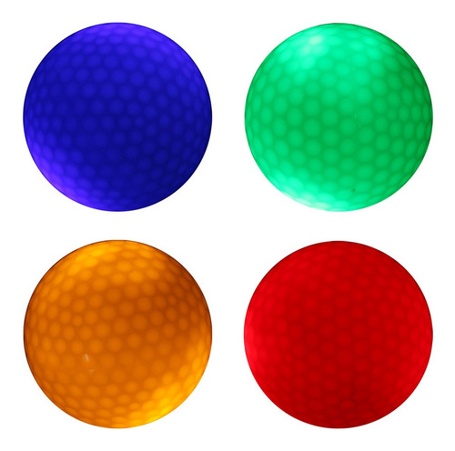 4 Piezas Brillan En Luz Led Oscura Bola De Golf Pelota De