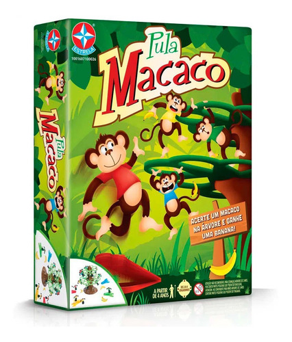 Imagem 1 de 3 de Clássico Jogo Infantil Pula Macaco Brinquedos Estrela