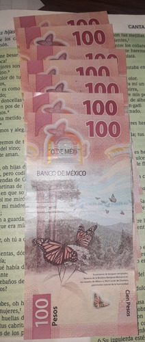 Billetes De 100 Pesos Serie Aa Nuevos Sin Sircular