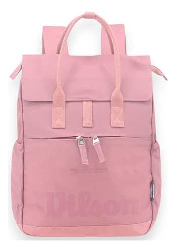 Mochila Wilson Square 16 Urbana Facultad Uso Diario Moda Rosa Liso
