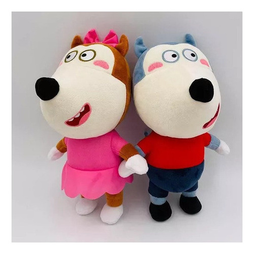 2 Unids/set 30 Cm Anime Wolfoo Family Figuras De Peluche