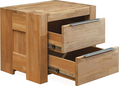 Imagen 4 de 7 de Mesa De Noche Madera 100% Maciza De Roble Ref: Maciza106