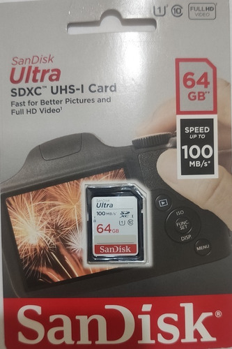Cartão Memória 64gb Sdhc Ultra 80mbs Classe 10 Orig Sandisk