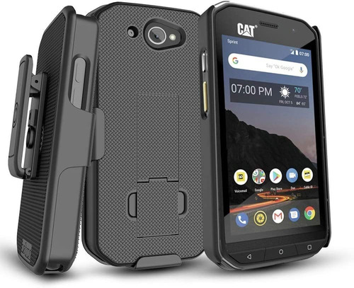 Funda Con Clip Beltron Para Cat S48c - Negro