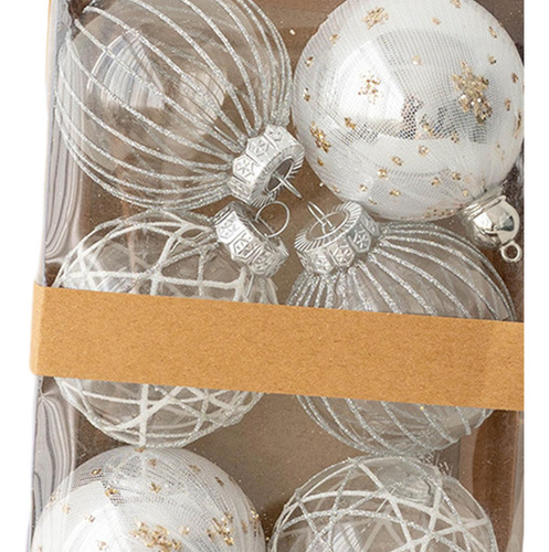 6x Bolas De Navidad Adornos Decoración De Árbol De Navidad