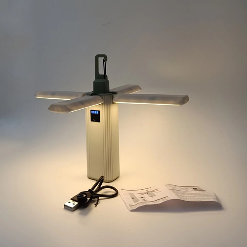 Luz Led Portátil Recargable Para Acampar, De Larga Duración