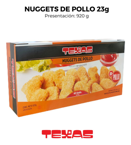 Nuggets De Pollo Pre-frita Texas - Presentación De 920g