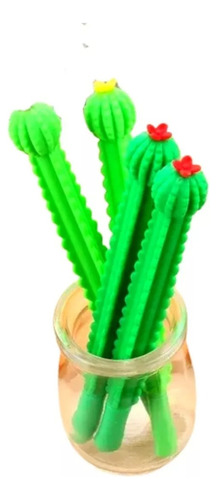 Pack 4 Lapiz Pasta Diseños Kawaii- Cactus 