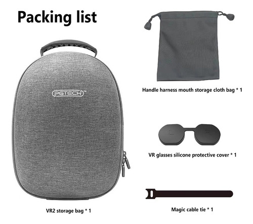Bolsa Portátil Com Tampa De Lente Para Óculos Ps Vr2 Vr