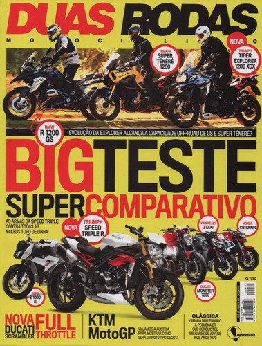 Duas Rodas N°492 Cb 1000r Z1000 Monster Super Ténéré 1200