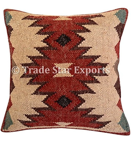 Trade Star Funda De Almohada Kilim Tejida A Mano Alfombra Au