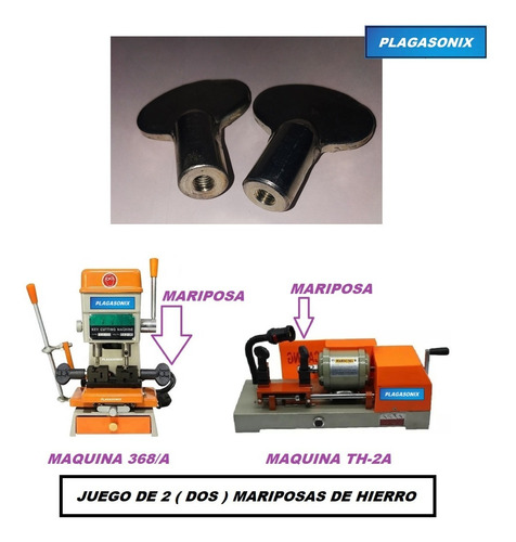 Imagen 2 de 10 de Mariposas Metalicas (2) Para Mordazas Maquinas Th-2a O 368/a