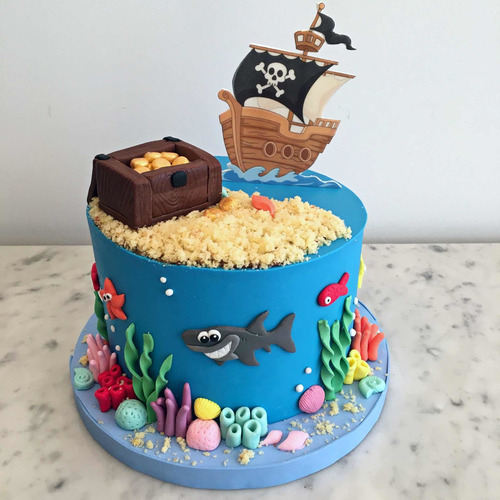 Torta Temática Baby Shark, Bebé Tiburón