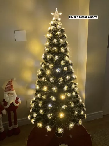 Árvore De Natal Led Fibra Ótica Cristal 90cm Luzes Multifunc | Parcelamento  sem juros