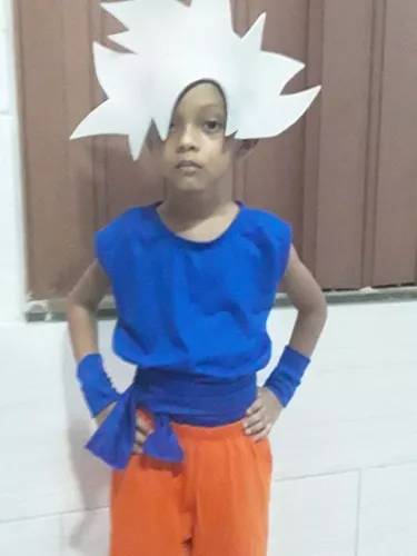 Fantasia Goku +imitação De Cabelo De Eva