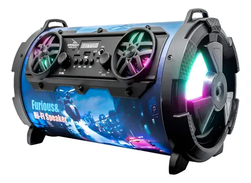 Caixa De Som Bluetooth Potente Led Usb Sd P2 P10 Fm Controle