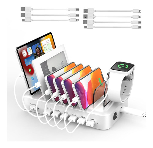 Estación De Carga Para Múltiples Dispositivos Apple, 70w 7 P