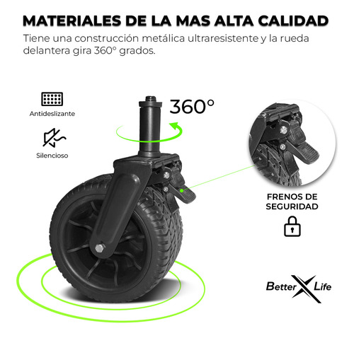 Carrito Vagon Plegable Multiusos Con Frenos Uso Rudo Blue