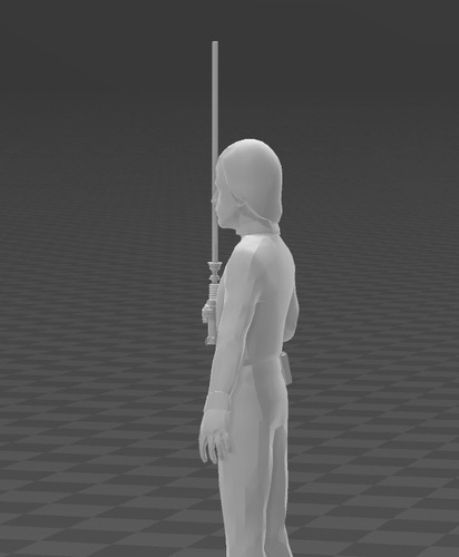 Imagen 4 de 4 de Luke Skywalker Con Sable De Luz Star War- Figura Plastica
