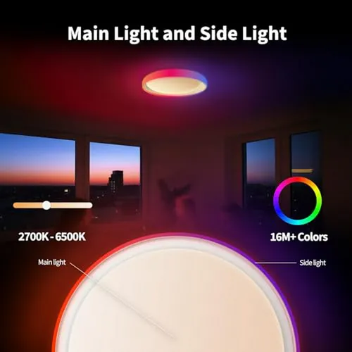 Plafón Led Aqara T1m Con Matter, Zigbee 3 0, Rgb+ic, 40w, 16