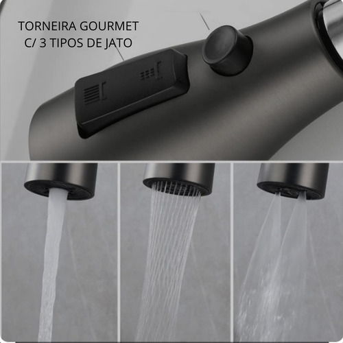 Cuba 75x45 cozinha lava copos torneira cascáta pia inox Moreira Importação Gourmet