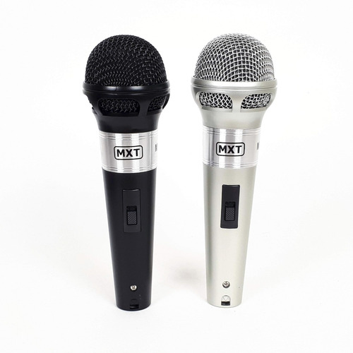 Microfones MXT M-201 dinâmico p10 preto/prateado