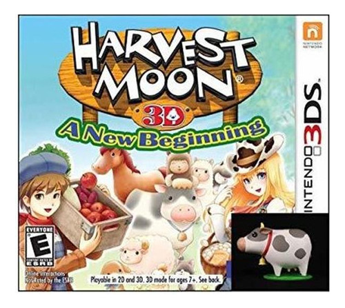 Harvest Moon, Un Nuevo Comienzo 3ds Con Bonus Mini Cow Figur