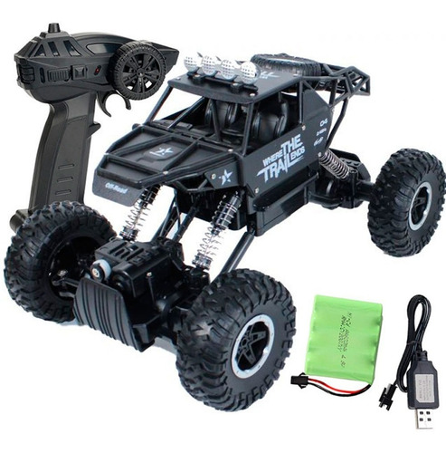Carro Off-road Crawler 1:18 4wd 2.4 Ghz Automodelo Controle