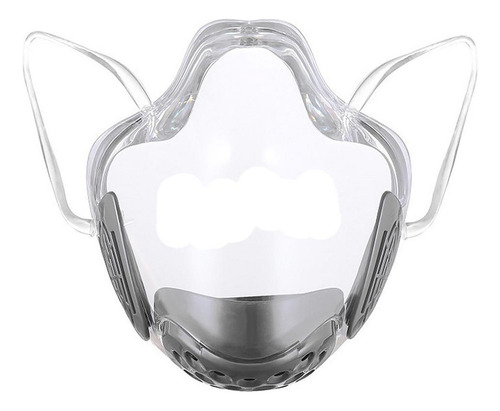 2x Mascarilla Facial Transparente Que Cubre La Boca Y La