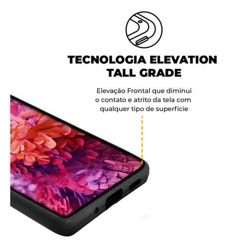 Capa Capinha Silicone Aveludada Preta Para Galaxy S10 Lite