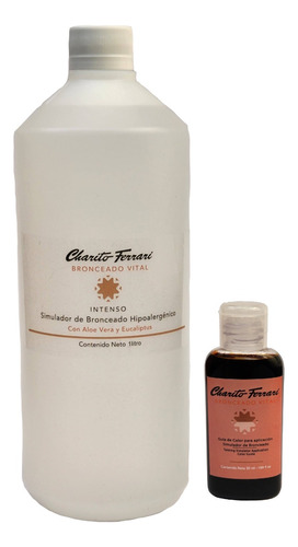 Simulador De Bronceado Intenso X 1 Litro - charito Ferrari