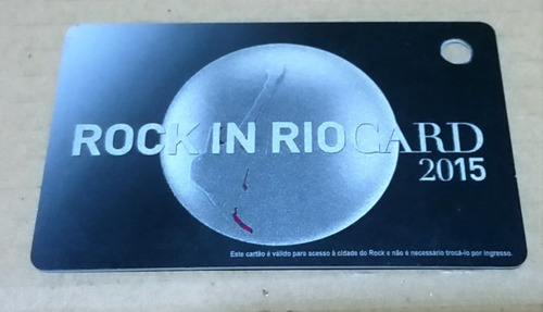 Tk0j Ingresso Card Show Rock N Rio 2015 Com Caixa