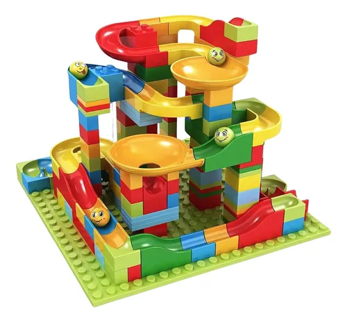 Bloques Tobogan Con Base 168 Piezas Construcción Accesorios